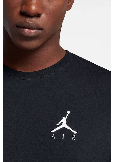 Nike Jordan Jumpman Air Unisex Balck Tee Jordan Nakış Logolu Tişört Siyah Siyah