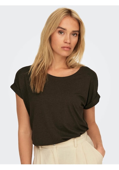Only Onlmoster Kahverengi Kadın T-shirt 15106662 Kahverengi