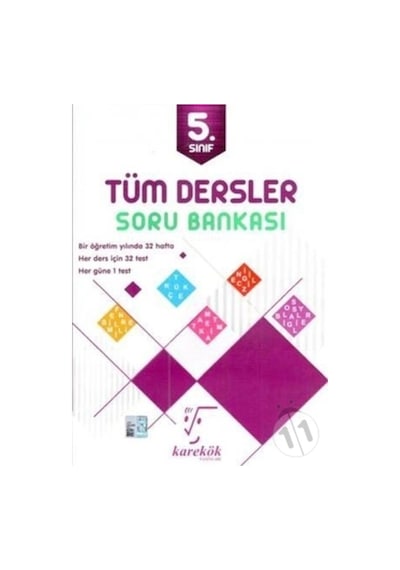 Karekök 5.Sınıf Tüm Dersler Soru Bankası - Karekök Yayınları
