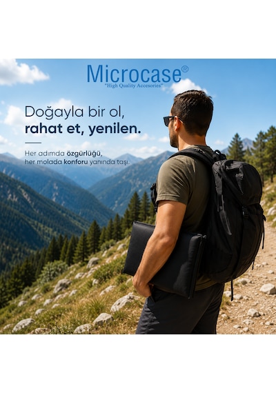 Microcase İple Sabitlemeli Katlanabilir Sırtlıklı Tasarım Kamp Sandalyesi Minderi Piknik Outdoor Balıkçılık 80x40 Cm Al5565 Krem