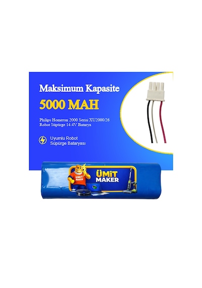 Philips Homerun 2000 Serisi Xu2000/26 Robot Süpürge 5000 Mah Batarya
