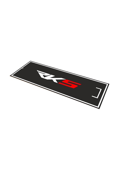 Rks Uyumlu Siyah Desenli 80 X 220 Cm Kaydırmaz Motosiklet Halısı