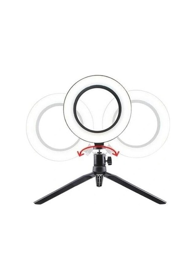 Buffer 8inç 20cm Youtube Instagram Tiktok Selfie Stüdyo Video Fotoğraf Ring Light Tripod Led Halk Çok Renkli