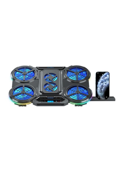 Frost Gt6 6x Big Turbo Led Fan - 10 Modlu Rgb 2x Usb - Siyah 13"-17" Boyut Destekli