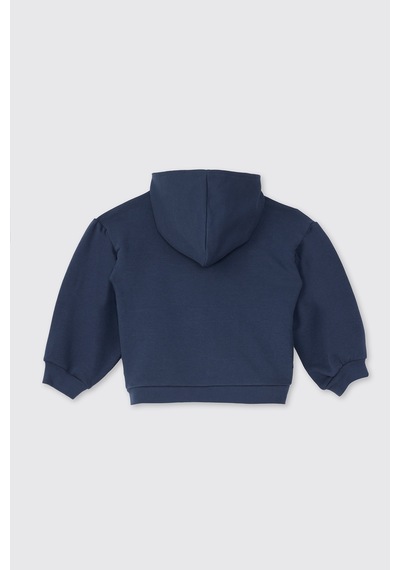 Panço Kız Bebek Fermuarlı Lacivert Sweatshirt