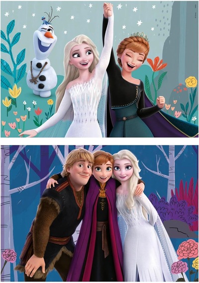 Educa 2x25 Parça Disney Frozen Kız Çocuk Ahşap Puzzle 3-5 Yaş 1 Adet
