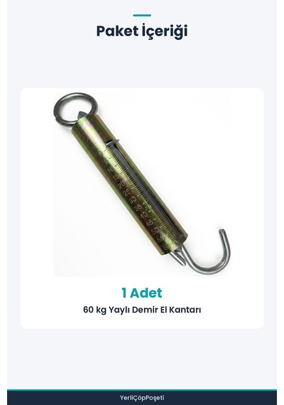 Yaylı Demir El Kantarı - 60 Kg Kapasiteli - Mekanik