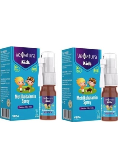 Venatura Kids B12 Metilkobalamin 5 Ml 60 Puf Sprey 2 Adet