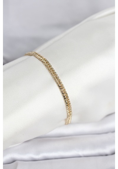 Cm 14k Gold Renk Zincir Model Kadın Bileklik - Altın