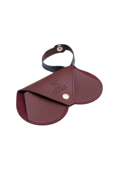 Pilook Modern Tasarım Bordo Gözlük Kılıfı