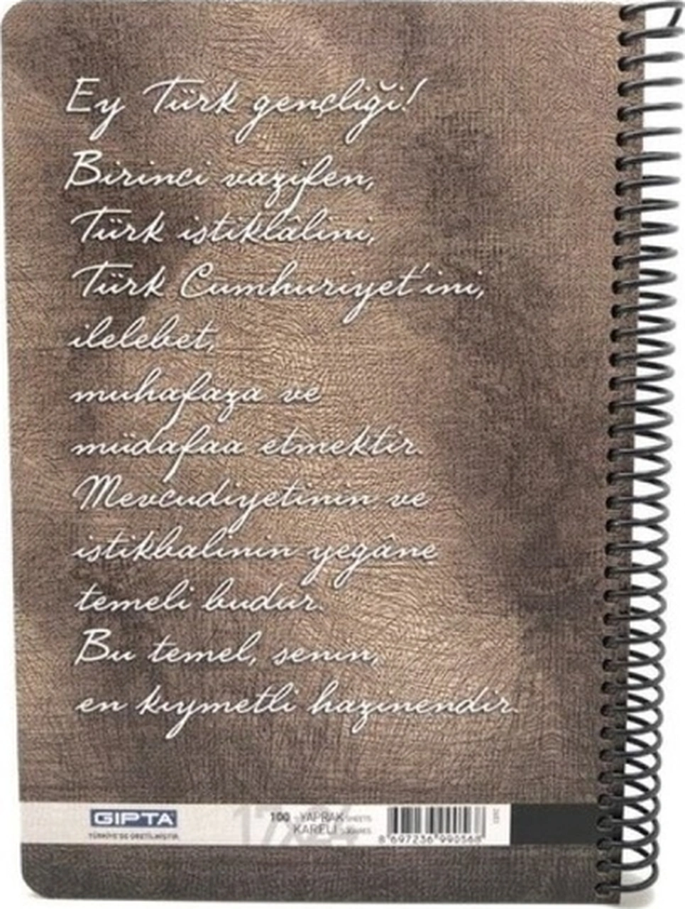 Sert Kapak Sp. 17x24 100 Yaprak Kareli Defter
