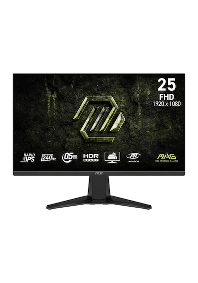 Msı Mag 255f X24 24.5 1920x1080 Fhd 240hz 0.5ms Hdmı Dp Hdr Ready Adaptive Sync Rapid Ips Gaming Monitor