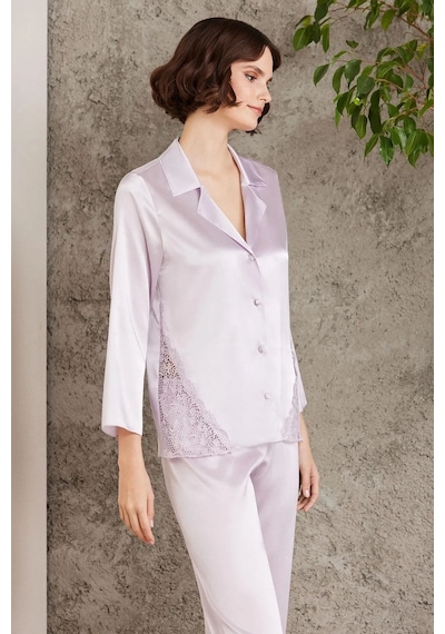 Pierre Cardin 6000 Kadın Dantelli Saten 6'lı Set-viola Viola