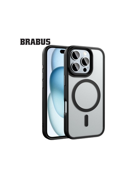 İphone 16 Pro Max Uyumlu Anti-shock Magsafe Özellikli Kenarları Yumuşak Buzlu Mat Fall Silikon Kılıf Siyah