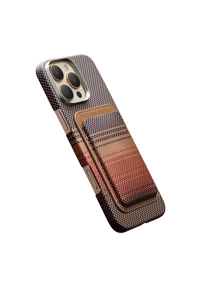 Pitaka Magnetic Woven Serisi Aramid Fiber Magnetik Kartlık Kahverengi