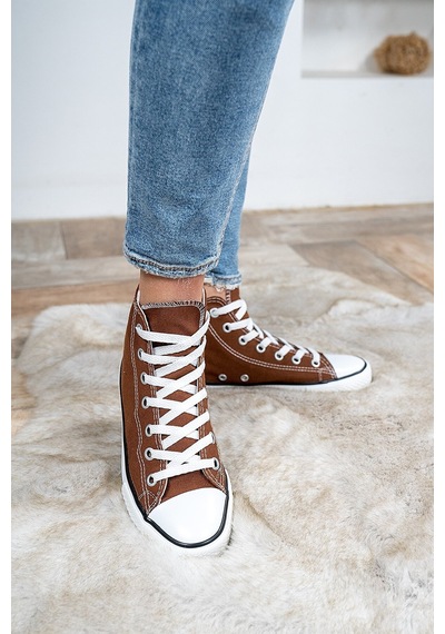 N Moda Unisex Keten Ayakkabı Spor Ayakkabı Günlük Sneakers Kahverengi