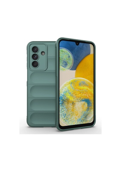 Samsung Uyumlu Galaxy A36 Kılıf Esnek Tpu Oyuklu Arka Yüzey Tasarımlı Zore Etnik Silikon Kapak Koyu Yeşil