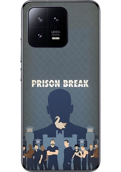 Xiaomi Mi 13 Pro Uyumlu Şeffaf Kılıf Prison Break Tasarımlı