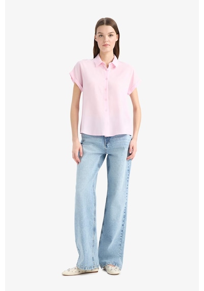 DeFacto Regular Fit Basic Düz Viskon Kısa Kollu Gömlek N7819AZ25SPPN47