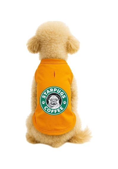 Kedi Ve Köpek Kıyafeti & Elbisesi Turuncu Starpugs Atlet Xl