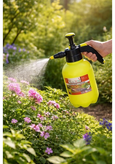 Basınçlı Bahçe Spreyi 2 Litre, El Pompalı İlaçlama Ve Sulama Püskürtücüsü, Ayarlanabilir Nozul, Çok Amaçlı Pulverizatör, 2 Litre Basınçlı Sprey Pompası, Bahçe İlaçlama, Bitki Sulama