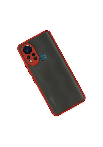 İnfinix Hot 11s Uyumlu Kılıf Montreal Silikon Kapak - Kırmızı