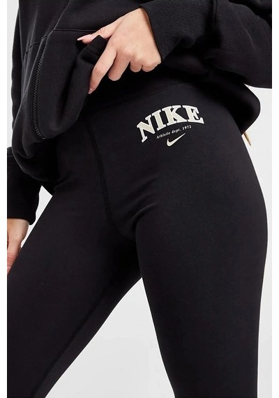 Nike Varsity Women's Leggings High Rise Yüksek Belli Pamuklu Kadın Tayt Siyah