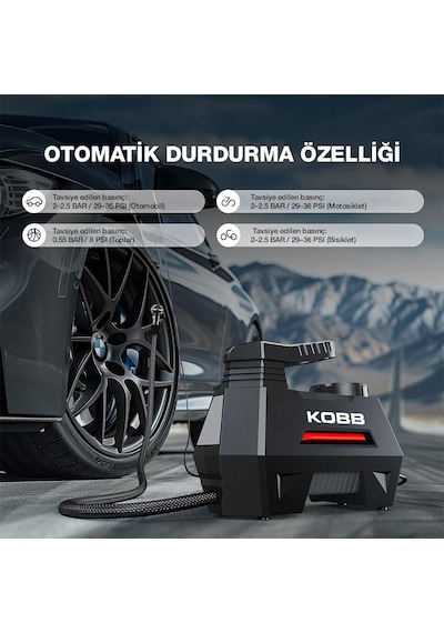 Kobb Kb180 12volt 150 Psı Ayarlanabilir Dijital Basınç Göstergel