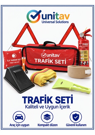 Unitav Eko Trafik Ve İlk Yardım Seti Tüvtürk Muayene Onaylı