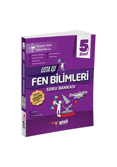 Gizli Yayınları 2025 5. Sınıf Fen Bilimleri Usta İşi Soru Bankası + Kavram Haritası