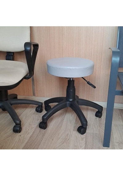 Döner Ofis Kasiyer Taburesi Tekerlekli Deri Döşeme Oturak Eczane Laboratuvar Büro Çalışma Koltuğu, Grip Çok Renkli Döner Ofis Kasiyer Taburesi Tekerlekli Deri Döşeme Oturak Eczane Laboratuvar Büro Çalışma Koltuğu, Grip Çok Renkli