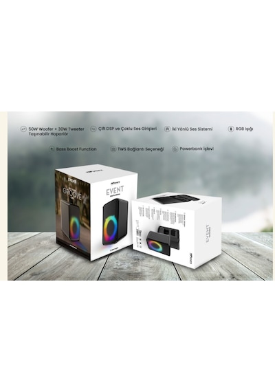 Hifuture Event Bluetooth 80w Rgb Ipx4 Taşınabilir Parti Hoparlörü
