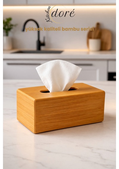 Bambu Peçetelik Yüksek Kaliteli Korumalı Peçetelik Ekru