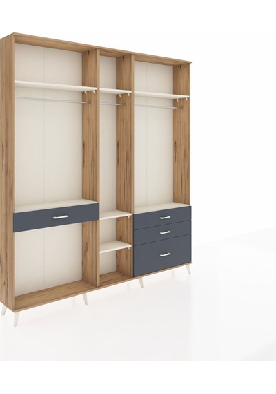 Arges Dolap 7 Raflı 4 Çekmeceli 3 Askılı 220x30x243 Çam-aytaşı/antrasit Aytası/antrasıt Arges Dolap 7 Raflı 4 Çekmeceli 3 Askılı 220x30x243 Çam-aytaşı/antrasit Aytası/antrasıt