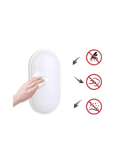 Aydos 20w Oval Beyaz Led Nemliyer Armatür Ip65 Su Geçirmez Tavan/duvar Lambası, 6500k Beyaz Işık, 2000 Lümen, 27x16.7 Cm, İç Ve Dış Mekan Kullanıma Uygun, Banyo Balkon Bahçe Aydınlatması & Aydos 20w Oval Beyaz Led Nemliyer Armatür Ip65 Su Geçirmez Tavan/duvar Lambası, 6500k Beyaz Işık, 2000 Lümen, 27x16.7 Cm, İç Ve Dış Mekan Kullanıma Uygun, Banyo Balkon Bahçe Aydınlatması &