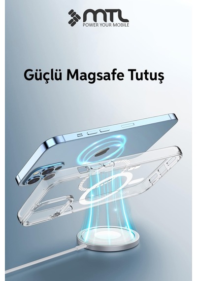 İphone 12 Pro Max Uyumlu Şeffaf Magsafe Kılıf Mtl Safe