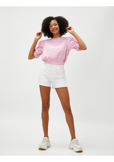 Koton Crop Bluz Balon Kollu Bisiklet Yaka Beli Lastikli Pembe Ekose 3sal60056ıw Pembe Ekoseli Pembe Koton Crop Bluz Balon Kollu Bisiklet Yaka Beli Lastikli Pembe Ekose 3sal60056ıw Pembe Ekoseli Pembe
