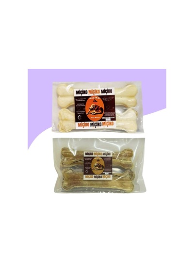 15 Cm Beyaz Ve Naturel Press Çiğneme Kemiği 2 X 2li Paket 4 Adet