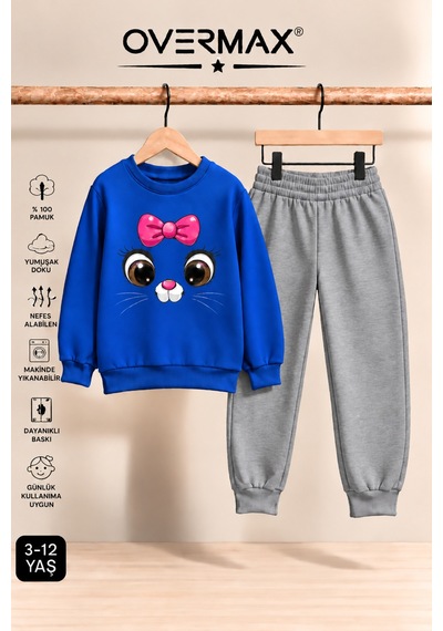 Overmax Kız Çocuk Kapüşonsuz Kitten Face Baskılı Eşofman Takımı- 3-12 Yaş Saks Mavi Üst-gri Alt - 922518723 Saks Mavi Üst-gri Alt Overmax Kız Çocuk Kapüşonsuz Kitten Face Baskılı Eşofman Takımı- 3-12 Yaş Saks Mavi Üst-gri Alt - 922518723 Saks Mavi Üst-gri Alt
