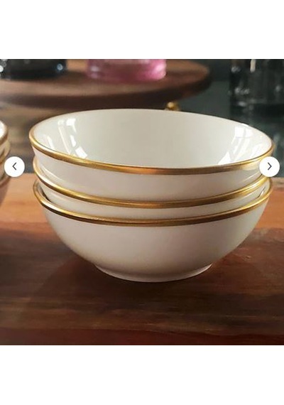 Regna Home Fine Living Anka Yaldızlı Hurmalık- Çerezlik-kahvaltılık - Sosluk-6lı Kase Set Beyaz