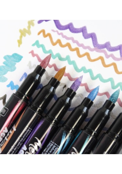 12 Renk Metalik Akrilik Kalem Set