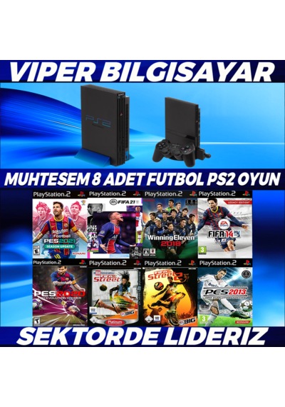 Muhteşem 8 Adet Futbol Ps2 Oyun Açıklamayı Okuyunuz