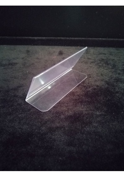 10 Ad Şeffaf Pvc Etiketlik İsimlik 8x4 Cm Kartvizitlik Ayaklı