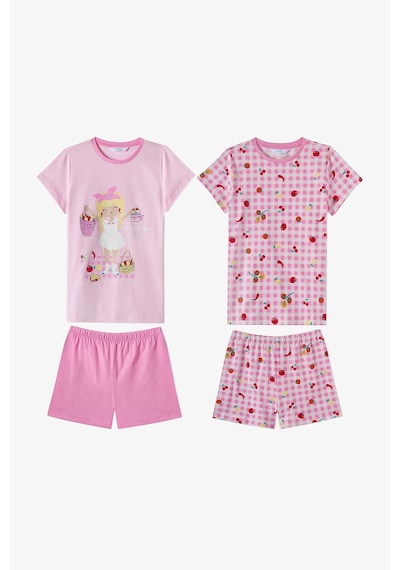 Penti Pembe Kız Çocuk Fresh Picnic Pamuklu 2li Pijama Takımı