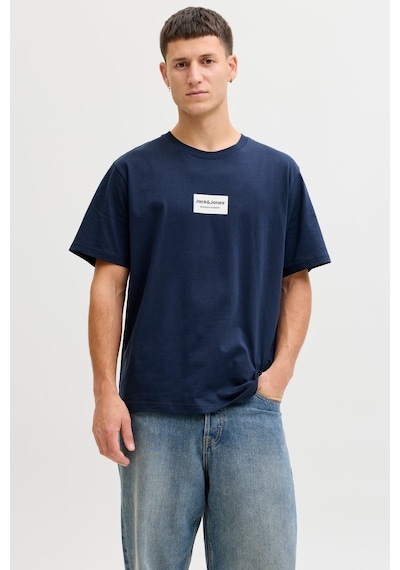 Jack & Jones Jjfrank Erkek Tişört Bisiklet Yaka Kısa Kollu Lacivert