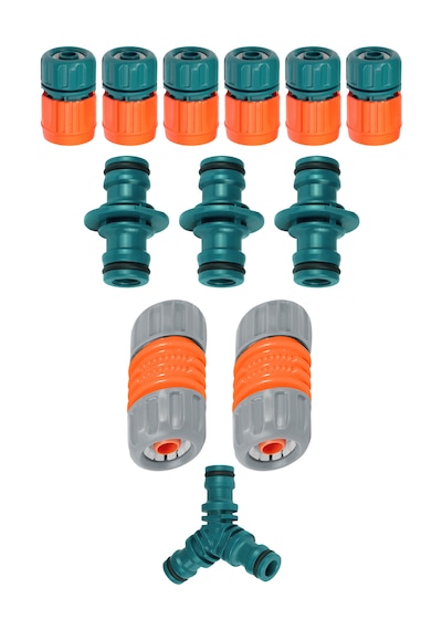 12 Parça Hortum Bağlantı Seti 1/2" Yarım Parmak