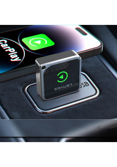 Lenyes Lcp06 Android Auto Destekli Carplay Usb Bluetooth 5.3 Wireless Transmitter Adaptör Siyah