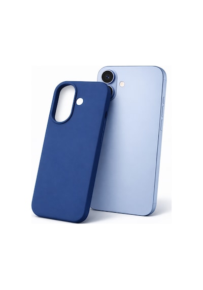 Apple Apple iPhone 17 Uyumlu Kılıf Renkli Lansman İçi Kadife Yumuşak Kamera Yükseltili Silikon Lacivert