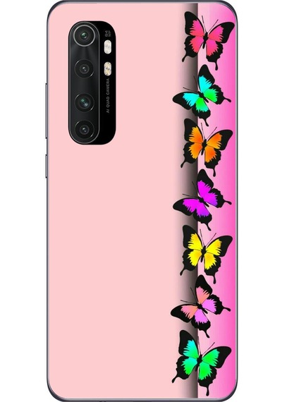 Xiaomi Mi 10 Lite Uyumlu Kelebeklerin Rüyası Baskılı Silikon Kılıf Renkli