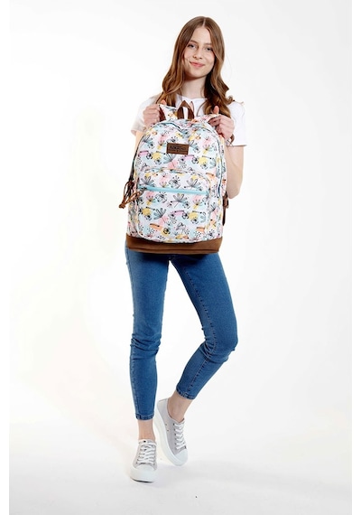 Kaukko Safari Sırt Çantası Black Flowers K1449